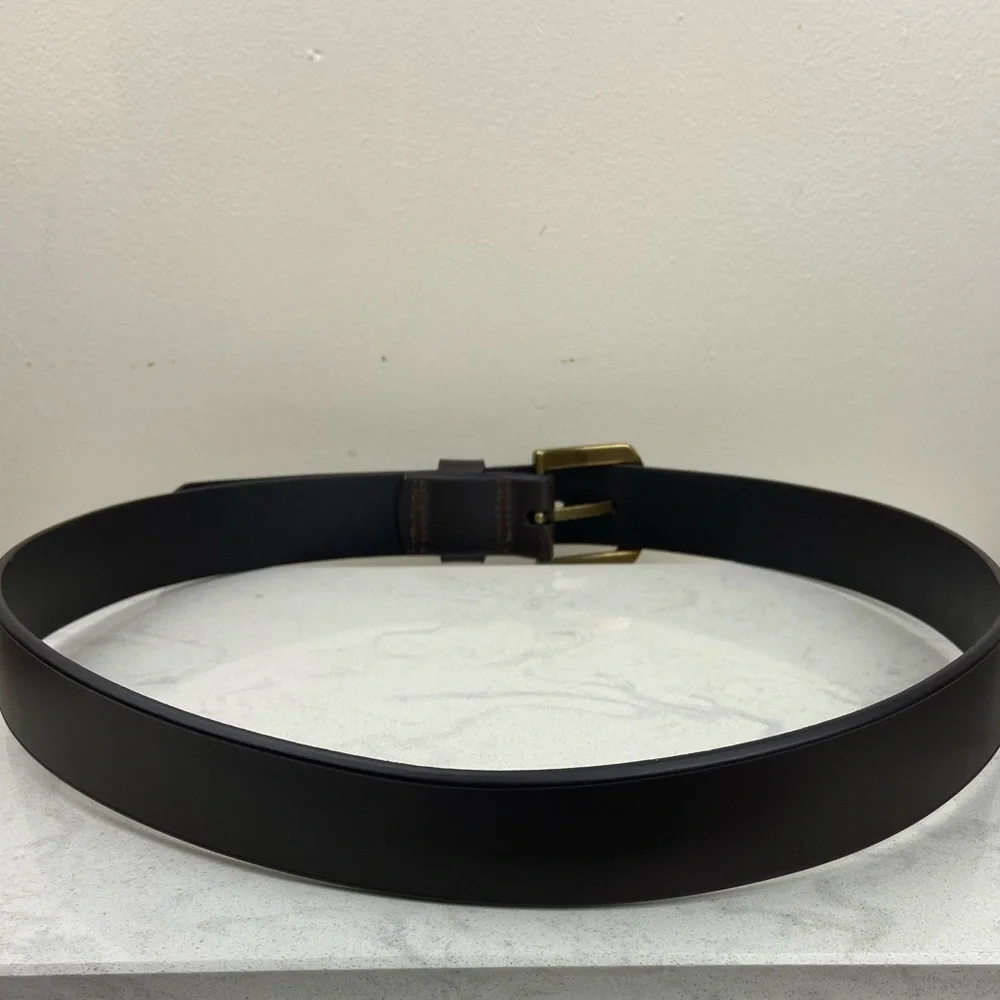 HD Xtreme Men's Leather Beveled Work Belt, 1-1/2 in., Dark Brown